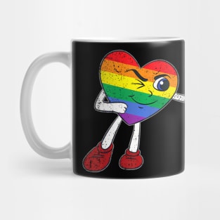 Lgbt Q Sport Gay Pride Flag Rainbow Heart Dart Men Women Mug
